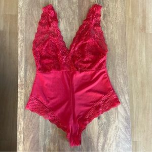 Red Lace Teddy Marilyn Monroe Medium